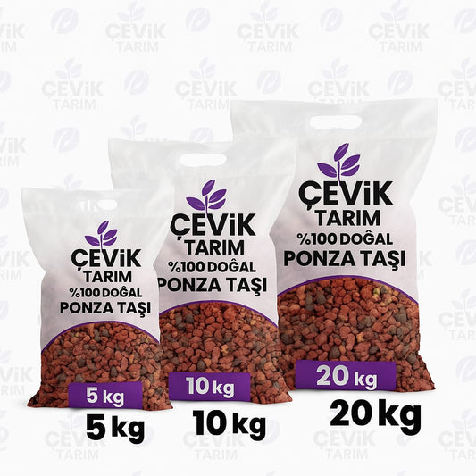 Ponza Taşı 10 KG – Volkanik Doğal Toprak Düzenleyici, Drenaj ve Havalandırma Sağlar