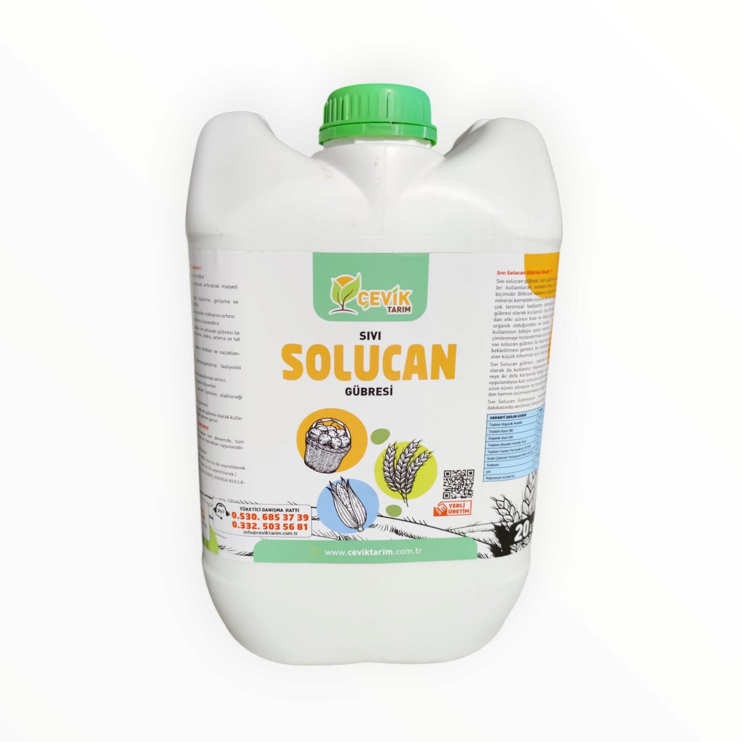 Sıvı Solucan Gübresi 20 LT – %100 Doğal Organik Bitki Besini, Verim Artırıcı